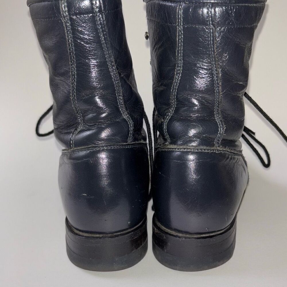 Vintage black leather Justin lace up Roper boots Sz 6.5 L0504 cowgirl - Picture 4 of 7